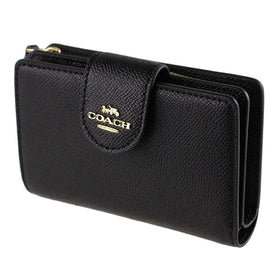 Coach Black/Burgundy Leather Wallets